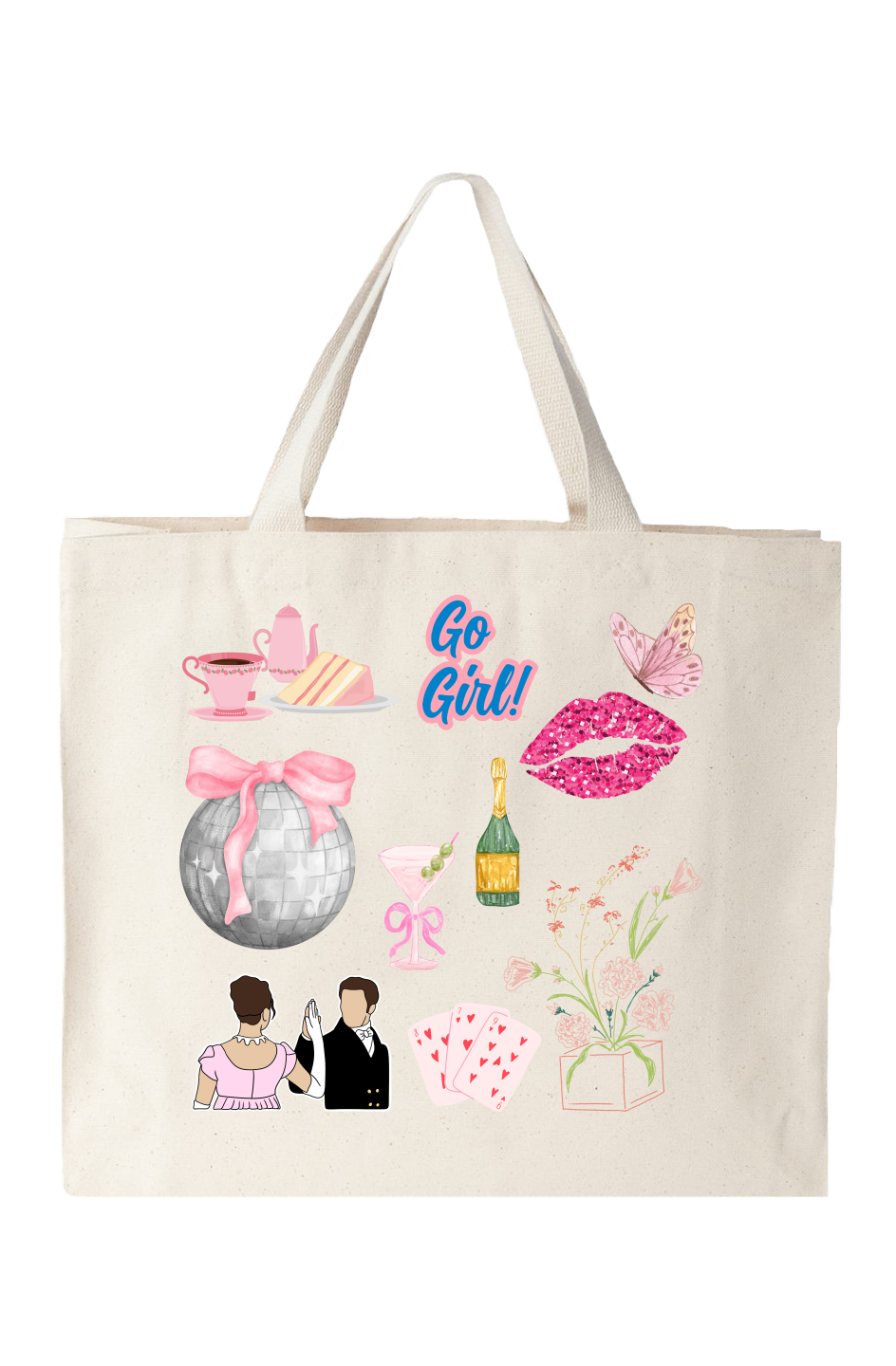 Mocha & Manuscript “Girl on the Go” Tote Bags