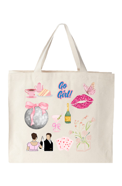 Mocha & Manuscript “Girl on the Go” Tote Bags