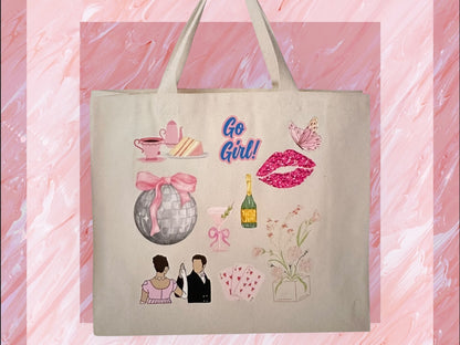 Mocha & Manuscript “Girl on the Go” Tote Bags