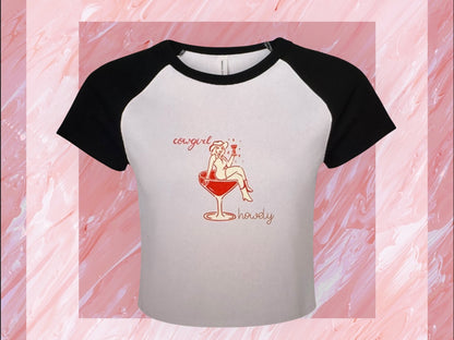 Cow Girl Micro Rib Baby Tee